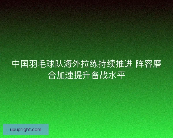 中国羽毛球队海外拉练持续推进 阵容磨合加速提升备战水平 中国羽毛球队海外拉练持续推进 阵容磨合加速提升备战水平