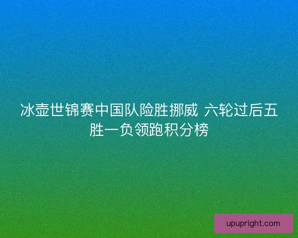 冰壶世锦赛中国队险胜挪威 六轮过后五胜一负领跑积分榜
